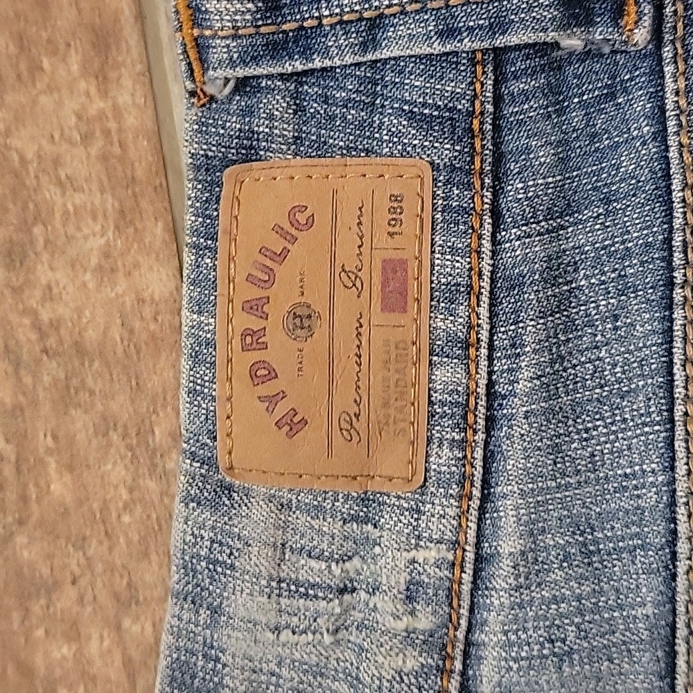 Womens Hydraulic Stretch Wide Leg Jeans Size 5/6 EUC - Picture 6 of 10